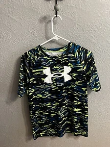 Under Armour Boys' Loose Fit T-Shirt YXL Blue Camo Print - Picture 1 of 6