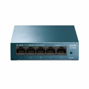 TP-Link 5-Port 10/100/1000Mbps Desktop Switch LS105G 5x Gigabit Auto-Negotiation - Picture 1 of 12