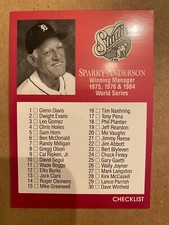 SPARKY ANDERSON 1991 Studio #261 DETROIT TIGERS MANAGER