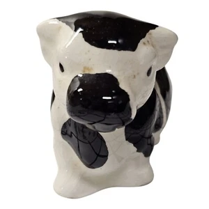 Vintage Cow Holstein Toothpick Holder White with Black Spots Made in Japan - Picture 1 of 6