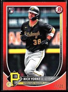 NICK YORKE 2025 BOWMAN ROOKIE Naranja Border Pirates RC/25 SP - Imagen 1 de 2