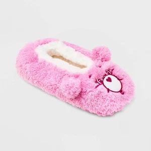 Women's Pink Care Bears Pull-On Slipper Socks with Grippers - S/M 5.5-7.5 - Picture 1 of 1