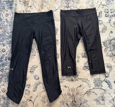 2 pares de leggings Under Armour talla grande HeatGear capri y compresión Foto 1 de 4