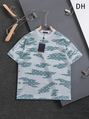 国际品牌男式白色时尚T恤男性短袖衬衫 — 第 1/4 张图片