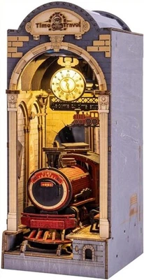 Kit de Rincón de Libros Hágalo Usted Mismo Kit de Casa Miniatura 3D Rompecabezas de Madera Rincón de Libros Decorativo Foto 1 de 4