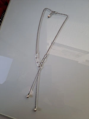 sehr schöne Halskette,  Collier ,  Esprit ,  925 Silber mit 2 Perlen - Bild 1 von 4