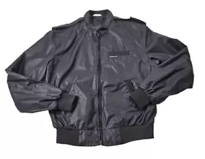 Vtg Members Only Europe Craft Racer Jacket Men 38 Black Made Hong Kong Epaulets - Picture 1 of 15
