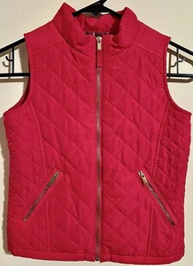 Genuine Kids from Oshkosh Girl’s Size 6 Pink Quilted Vest Zipper & 2 pockets EUC - Picture 1 of 15