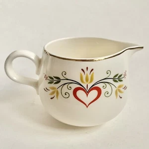 Homer Laughlin American Provincial Creamer Gravy Spout Farm Country Heart 4” - Picture 1 of 9