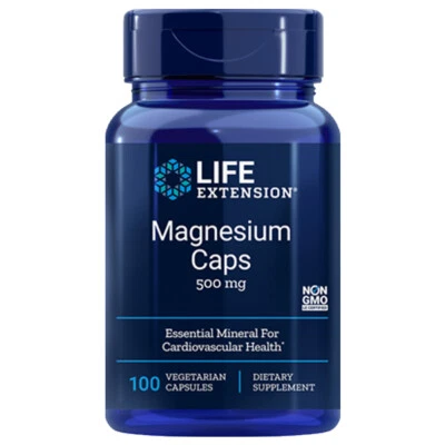  Magnesium Caps 500mg 100 Caps oxide/citrate/ Life Extension - Image 1 of 2