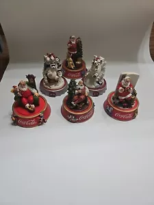 Franklin Mint Coca-Cola Holiday Collectibles Polar Bears And Santa Lot No Globes - Bild 1 von 24