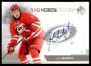 2014-15 SP Authentic Sign of the Times Ryan Murphy Auto Carolina Hurricanes