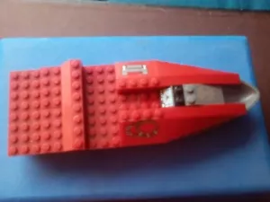 LEGO RED /GRAY BOAT PARTIALLY COMPLETE REPLACEMENT OR USED FOR PARTS BRICKS - Picture 1 of 8