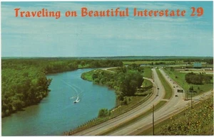 Interstate 29 in 1965 - Dexter Press New York - Chrome Postcard - Very Good - Imagen 1 de 2