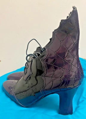 Dress up lace up Bat Shoes Spider Web gothic emo costume - Image 1 of 4