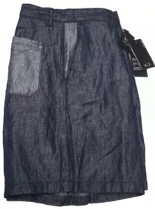 Armani Exchange A|X Mens Bermuda Shorts Blue Navy Heather Cotton Linen $110 - Picture 1 of 4