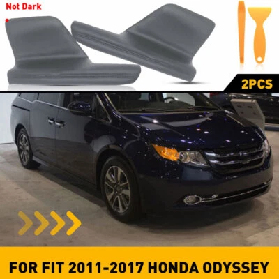 2x For 2011-2017 Honda Odyssey Leather Front Door Panels Armrest Cover Dark Gray - Изображение 1 из 4