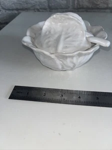 Vintage Portugiesische Bordallo Pinheiro Weißkohlschale Zuckerdose Servierschale - Bild 1 von 11