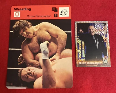 1978 Bruno Sammartino Sportscaster Wrestling #23-19 & 2015 Chrome X-Fractor #80 Foto 1 de 4