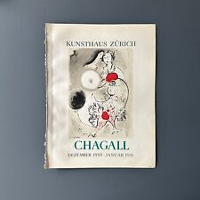 Original Marc Chagall – Kunsthaus Zurich – 1950 Exhibition Lithograph Poster