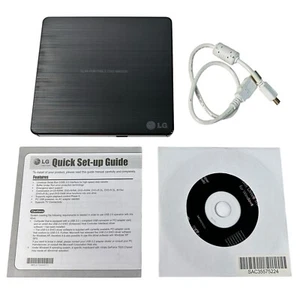 LG Electronics Ultra Slim Portable CD DVD RW Writer Optical Drive - GP60NB50 - Afbeelding 1 van 6