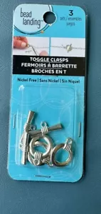 Bead Landing 3 Sets Toggle Clasps Nickel Free Silver New Quality Fashion Jewels - Picture 1 of 5