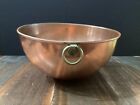 Vintage Paul Revere 10” copper beating mixing bowl riveted brass ring