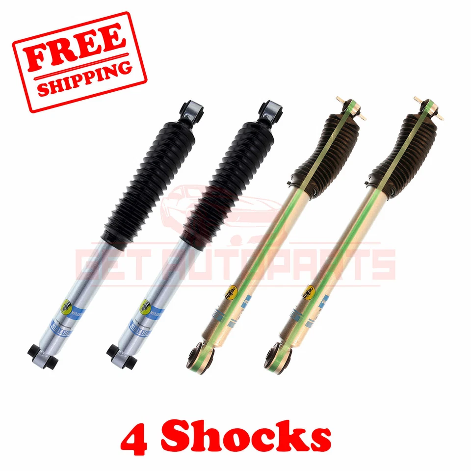 Комплект из 4 передних и задних подъемных амортизаторов Bilstein B8 5100 4-6 дюймов 2-4 дюйма для Chevy K1500 88-`99 - Изображение 1 из 4