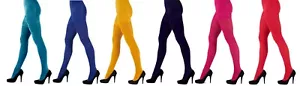 Pretty Polly 3D Colorful Opaque Tights 60 Denier - Vibrant colors - Picture 1 of 12