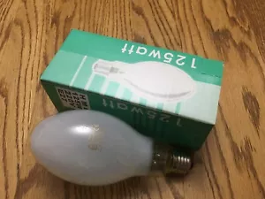LÁMPARA DE VAPOR DE MERCURIO DE ALTA PRESIÓN DE LARGA VIDA HPMV 125W ÓPALO ELÍPTICO E27 MBFU - Imagen 1 de 4