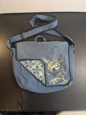 Vintage Crossbody Tote Messenger Shoulder Bag Floral Print Christmas Gift 🎁 - Image 1 of 4