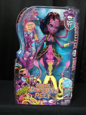 Muñeca Mattel 2015 Monster High Kala Mer'ri Great Scarrier Reef brilla en la oscuridad Foto 1 de 4
