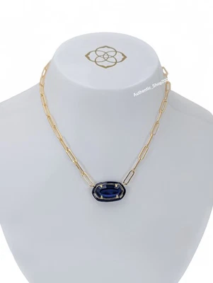 Nuevo Collar Cadena Clip Elisa Madreperla Oro Azul Marino KENDRA SCOTT Oro 100% Foto 1 de 4