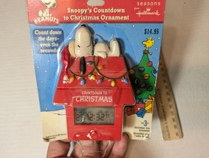 VINTAGE HALLMARK SNOOPY DIGITAL CHRISTMAS COUNTDOWN ORNAMENT - New - Picture 1 of 12