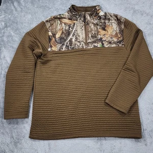Pullover Realtree Edge Para Hombre Grande Marrón Camuflaje 1/4 Cremallera Caza Exterior Poliéster - Imagen 1 de 12