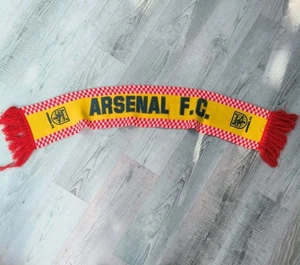 Arsenal Vintage 80s 90s Scarf Yellow Red Man Cave Office Memorabilia - Picture 1 of 4