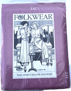 Folkwear Pattern 232 WALL STREET BLOUSE AND SKIRT - Picture 1 of 2