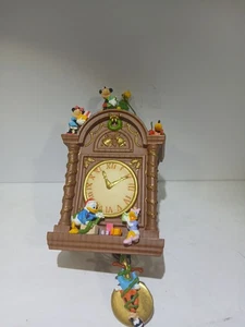 Mickey & Friends Disney Ornament Clock w/Moveable Pendulum Hallmark - Picture 1 of 15