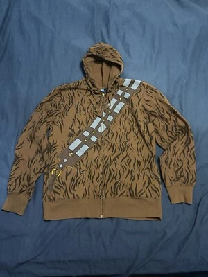 Star Wars Adulto Chewbacca Cremallera Completa Chaqueta con Capucha Sudadera con Capucha Talla Mediana Con Bolsillos Foto 1 de 4