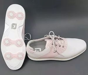 FootJoy Golfschuhe Damen Größe 9 FJ Traditions weiß pink 97920 - Bild 1 von 6