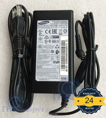 Nuevo adaptador de CA original OEM Samsung 24V para barra de sonido de 5.1 canales Samsung HW-Q60T Foto 1 de 3
