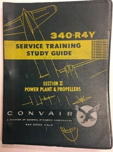 CONVAIR 340-R4Y Service Training Study Guide Section II-Power Plant & Propellers - Picture 1 of 12