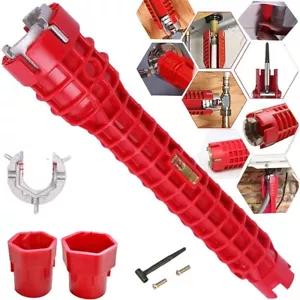 8in1 Wrench Faucet Sink Installer Multi Tool Plumbers Water Pipe Tap Nut Spanner - Picture 1 of 10