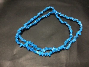 Blue Stone Beaded Necklace 18” - Picture 1 of 2