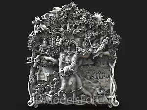 3D Model STL File for CNC Router Laser & 3D Printer Magic Tree of Tales - Picture 1 of 1