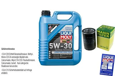INSPEKTIONSKIT FILTER LIQUI MOLY ÖL 5L 5W-30 für VW Golf IV 1J1 1.6 2.0 1.8 T - Bild 1 von 4