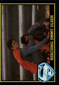 1983 Superman III Non-Sport Card #23 Rescuing Jimmy Olsen