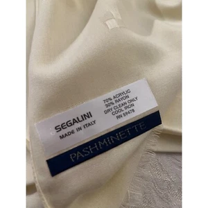 Italian Pashminette 77” x 27” Butter Yellow Scarf Wrap - Foto 1 di 3