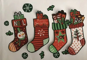 Juego de 8 Medias de Navidad - Apliques de Plancha sobre Tela - Imagen 1 de 1