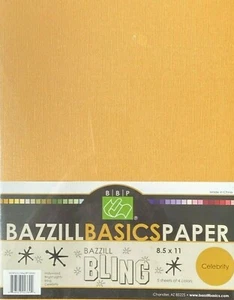 20 x SHEETS - 4 x COLOURS - 8.5" x 11" - BAZZILL BLING - CELEBRITY - YELLOW - Picture 1 of 5
